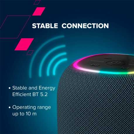 Canyon BSP-8 - Speaker - for portable use - wireless - Bluetooth - USB - 10 Watt - burgundy - 2