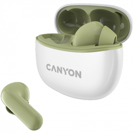 Canyon TWS-5 - True wireless earphones with mic - in-ear - Bluetooth - green - 1