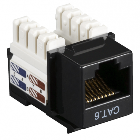 Black Box Value Line CAT6 - Modular insert - CAT 6 - RJ-45 - black (pack of 25) - 0