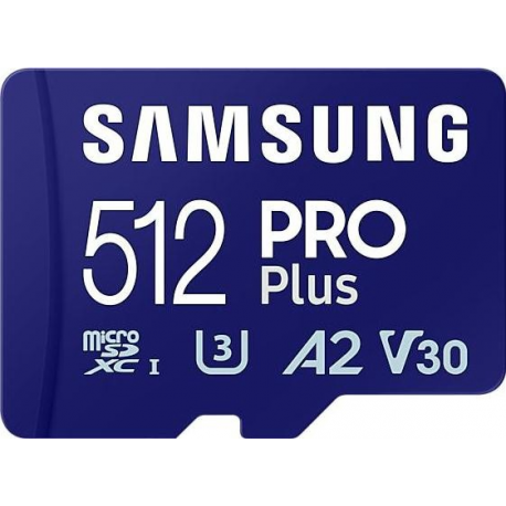 Samsung PRO Plus MB-MD512SB - Flash memory card - 512 GB - A2  /  Video Class V30  /  UHS-I U3  /  Class10 - microSDXC UHS-I - blue - 2