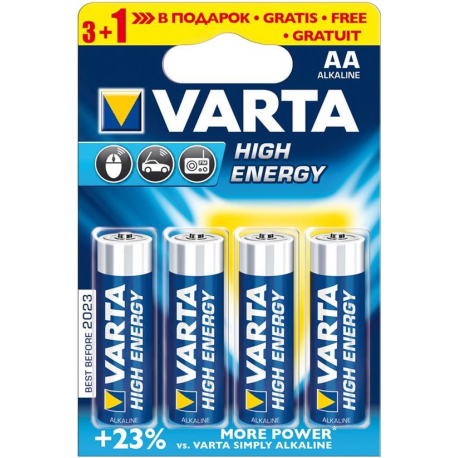 1x4 Varta High Energy AA LR 6 - 0