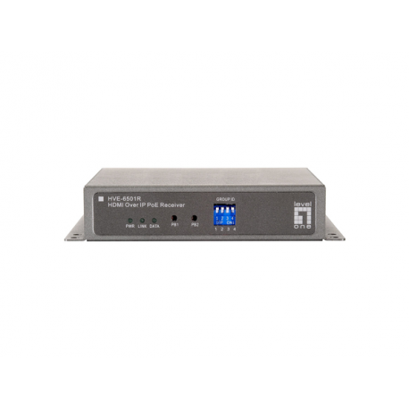 LevelOne HVE-6501R HDMI over IP PoE Receiver - Video extender - receiver - GigE - 100Base-TX, 1000Base-T - for LevelOne GEP-2450 - 2