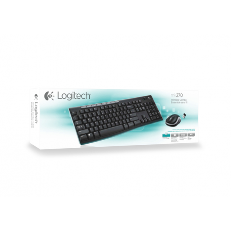 Logitech MK270 Wireless Combo - Keyboard and mouse set - wireless - 2.4 GHz - Spanish - 5