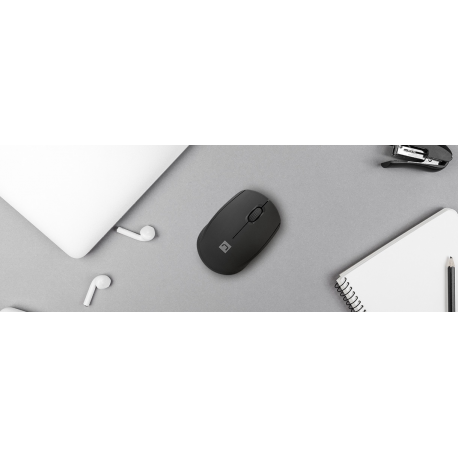 Natec STORK - Mouse - optical - 3 buttons - wireless - 2.4 GHz - USB wireless receiver - black - 6