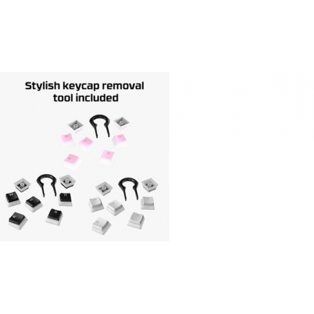 HyperX Pudding Keycaps - Keycap set - white - 4