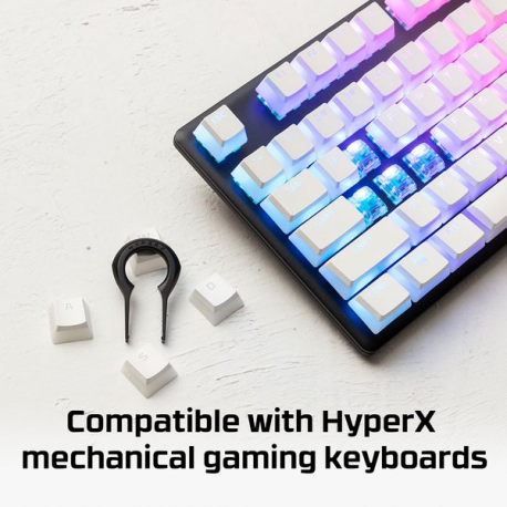 HyperX Pudding Keycaps - Keycap set - white - 17
