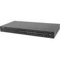 Intellinet 24-Port Gigabit Ethernet PoE+ Web-Managed Switch with 2 SFP Ports, 24 x PoE ports, IEEE 802.3at/af Power over Ethernet (PoE+/PoE), 2 x SFP, Endspan, 19" Rackmount - Switch - Managed - 24 x 10/100/1000 (PoE+) + 2 x SFP - desktop, rack-mountable - PoE+