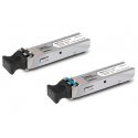 PLANET MGB-Series MGB-TLA20 - SFP (mini-GBIC) transceiver module - GigE - 1000Base-BX - LC single-mode - up to 20 km - 1310 (TX) / 1550 (RX) nm