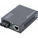 DIGITUS DN-82021-1 - Fibre media converter - 100Mb LAN - 10Base-T, 100Base-FX, 100Base-TX - RJ-45 / SC single-mode - up to 20 km - 1310 nm
