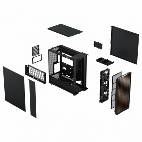 Fractal Design North XL - Tower - extended ATX - no power supply (ATX) - charcoal black - USB / Audio / Mic - 34