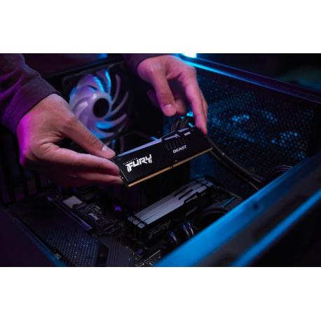 Kingston FURY Beast RGB - DDR5 - module - 32 GB - DIMM 288-pin - 6000 MHz  /  PC5-48000 - CL30 - 1.4 V - unbuffered - on-die ECC - black - 30