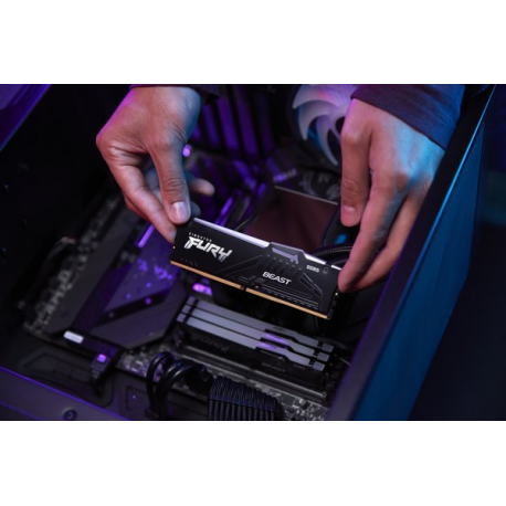 Kingston FURY Beast RGB - DDR5 - module - 16 GB - DIMM 288-pin - 6000 MHz  /  PC5-48000 - CL30 - 1.4 V - unbuffered - on-die ECC - black - 14