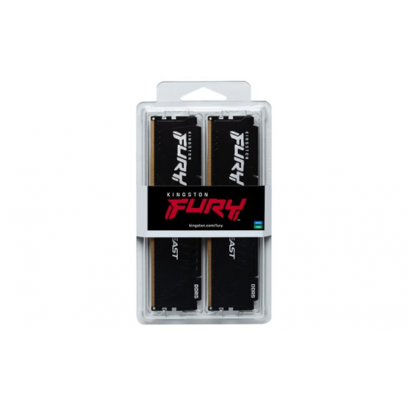 Kingston FURY Beast - DDR5 - kit - 32 GB: 2 x 16 GB - DIMM 288-pin - 6000 MHz  /  PC5-48000 - CL30 - 1.4 V - unbuffered - on-die ECC - black - 20