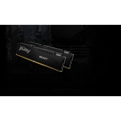 Kingston FURY Beast - DDR5 - kit - 64 GB: 2 x 32 GB - DIMM 288-pin - 6000 MHz  /  PC5-48000 - CL30 - 1.4 V - unbuffered - on-die ECC - black - 15
