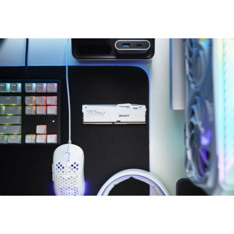 Kingston FURY Beast RGB - DDR4 - kit - 64 GB: 2 x 32 GB - DIMM 288-pin - 6400 MHz  /  PC5-51200 - CL32 - 1.4 V - unbuffered - on-die ECC - white - 7