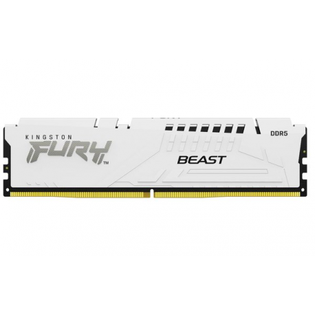 Kingston FURY Beast - DDR5 - kit - 64 GB: 2 x 32 GB - DIMM 288-pin - 6400 MHz  /  PC5-51200 - CL32 - 1.4 V - unbuffered - on-die ECC - white - 7