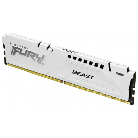 Kingston FURY Beast - DDR5 - kit - 64 GB: 2 x 32 GB - DIMM 288-pin - 6400 MHz  /  PC5-51200 - CL32 - 1.4 V - unbuffered - on-die ECC - white - 17