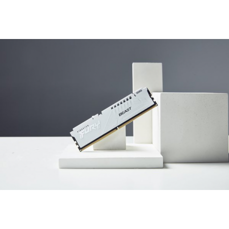 Kingston FURY Beast - DDR5 - kit - 64 GB: 2 x 32 GB - DIMM 288-pin - 6400 MHz  /  PC5-51200 - CL32 - 1.4 V - unbuffered - on-die ECC - white - 20