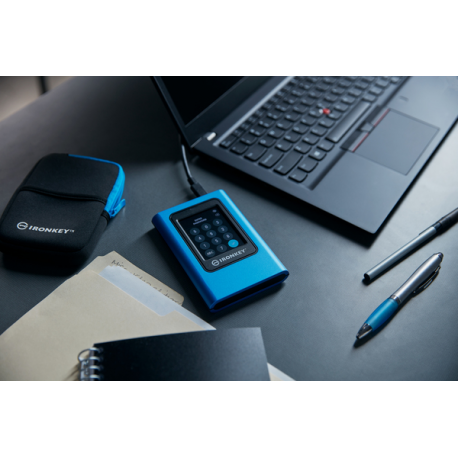 Kingston IronKey Vault Privacy 80 - SSD - encrypted - 3840 GB - external (portable) - USB 3.2 Gen 1 (USB-C connector) - FIPS 197, 256-bit AES-XTS - TAA Compliant - 33