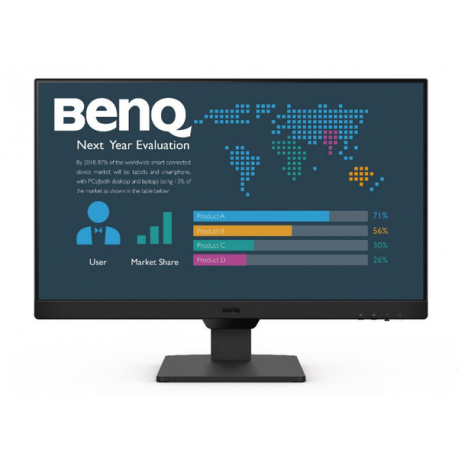 BenQ BL2490 - LED monitor - 23.8" - 1920 x 1080 Full HD (1080p) @ 100 Hz - IPS - 250 cd / m² - 1300:1 - 5 ms - 2xHDMI, DisplayPort - speakers - black - 0