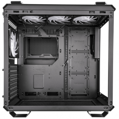 ASUS TUF Gaming GT502 Plus - Mid tower - ATX - windowed side panel (tempered glass) - no power supply - black - USB / Audio - 1