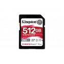 Kingston Canvas React Plus - Flash memory card - 512 GB - Video Class V60  /  UHS-II U3  /  Class10 - SDXC UHS-II