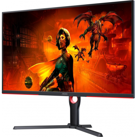 AOC Gaming U32G3X / BK - LED monitor - gaming - 32" (31.5" viewable) - 3840 x 2160 4K UHD (2160p) @ 144 Hz - IPS - 1000:1 - 1 ms - 2xHDMI, 2xDisplayPort - speakers - black, red - 3