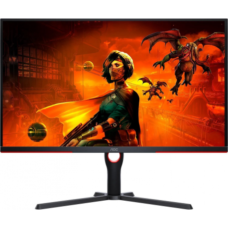 AOC Gaming U32G3X / BK - LED monitor - gaming - 32" (31.5" viewable) - 3840 x 2160 4K UHD (2160p) @ 144 Hz - IPS - 1000:1 - 1 ms - 2xHDMI, 2xDisplayPort - speakers - black, red - 9