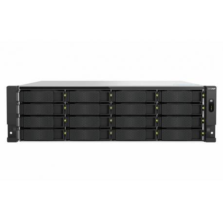 QNAP TS-H1677XU-RP - NAS server - 16 bays - rack-mountable - SATA 6Gb / s - RAID RAID 0, 1, 5, 6, 10, 50, JBOD, 60 - RAM 32 GB - Gigabit Ethernet  /  2.5 Gigabit Ethernet  /  5 Gigabit Ethernet  /  10 Gigabit Ethernet - iSCSI support - 3U - 2