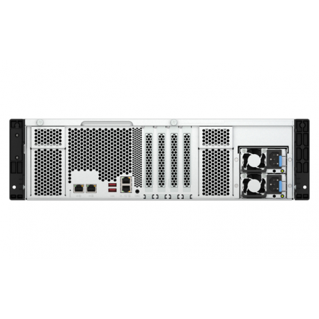QNAP TS-H1677XU-RP - NAS server - 16 bays - rack-mountable - SATA 6Gb / s - RAID RAID 0, 1, 5, 6, 10, 50, JBOD, 60 - RAM 32 GB - Gigabit Ethernet  /  2.5 Gigabit Ethernet  /  5 Gigabit Ethernet  /  10 Gigabit Ethernet - iSCSI support - 3U - 10