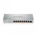 Zyxel XMG-100 Series XMG-108HP - Switch - unmanaged - unmanaged - 8 x 100 / 1000 / 2.5G (PoE++) + 1 x Gigabit SFP / 10 Gigabit SFP+ - desktop, wall-mountable - PoE++ (100 W)
