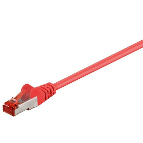 MicroConnect - Network cable - RJ-45 (M) to RJ-45 (M) - 15 cm - 6 mm - SFTP - CAT 6 - halogen-free, round, stranded - red - 0