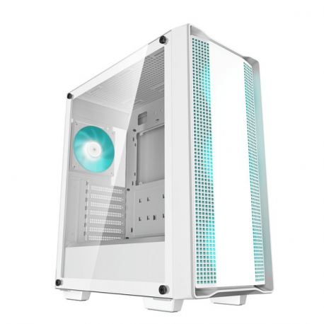 DeepCool CC560 WH V2 - Mid tower - ATX - windowed side panel (tempered glass) - no power supply (ATX  /  PS / 2) - white - USB / Audio - 0