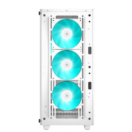 DeepCool CC560 WH V2 - Mid tower - ATX - windowed side panel (tempered glass) - no power supply (ATX  /  PS / 2) - white - USB / Audio - 1