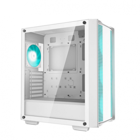 DeepCool CC560 WH V2 - Mid tower - ATX - windowed side panel (tempered glass) - no power supply (ATX  /  PS / 2) - white - USB / Audio - 5