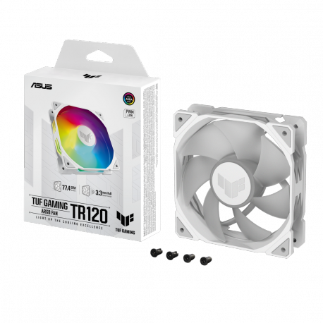 ASUS TUF Gaming TR120 ARGB - Case fan - 120 mm - white - 8