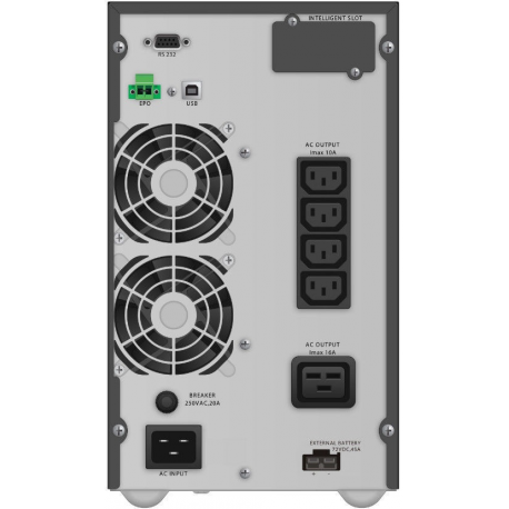 PowerWalker VFI 3000 TGB - UPS - 2700 Watt - 3000 VA - 9 Ah - RS-232, USB - output connectors: 5 - 3