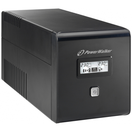 PowerWalker VI 1000 LCD - UPS - AC 220/230/240 V - 600 Watt - 1000 VA - 7 Ah - USB - output connectors: 4 - black - 6