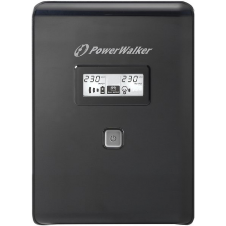 PowerWalker VI 2000 LCD - UPS - AC 220/230/240 V - 1200 Watt - 2000 VA - 9 Ah - USB - output connectors: 4 - black - 4