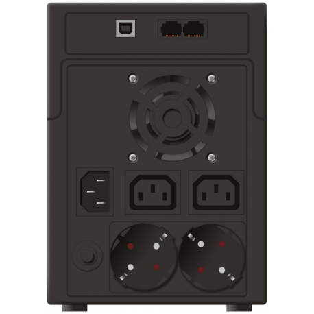 PowerWalker VI 2200 - UPS - AC 220 / 230 / 240 V - 1.2 kW - 2200 VA - 9 Ah - USB - output connectors: 4 - black - 8