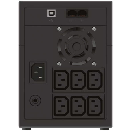 PowerWalker VI 2200 LCD / IEC - UPS - AC 230 V - 1200 Watt - 2200 VA - 9 Ah - USB - output connectors: 6 - black - 5