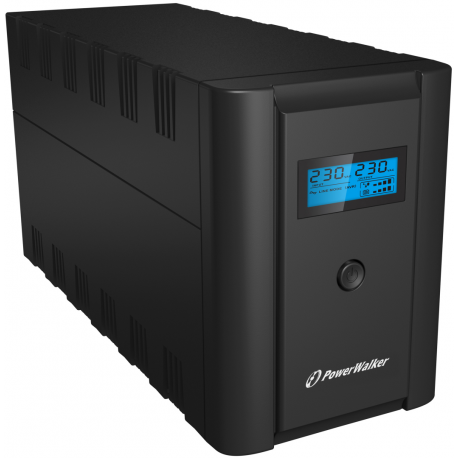 PowerWalker VI 1200 LCD - UPS - AC 230 V - 600 Watt - 1200 VA - 7 Ah - USB - output connectors: 4 - black - 7