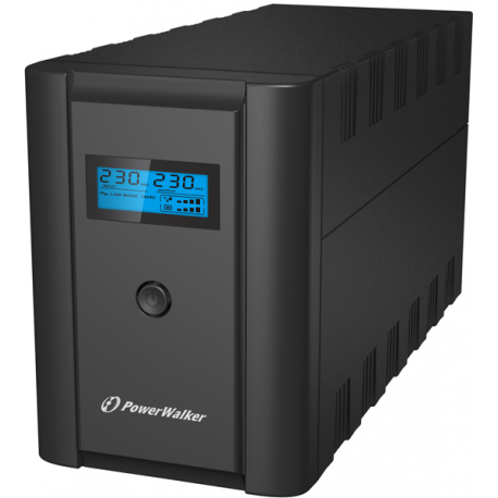 PowerWalker VI 2200 LCD - UPS - AC 230 V - 1200 Watt - 2200 VA - 9 Ah - USB - output connectors: 4 - black - 8