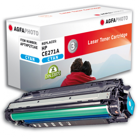 AgfaPhoto - Cyan - compatible - toner cartridge - for HP Color LaserJet Enterprise CP5520, CP5525, M750 - 0