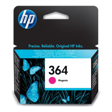 HP 364 - Magenta - original - ink cartridge - for Deskjet 35XX; Photosmart 55XX, 55XX B111, 65XX, 65XX B211, 7510 C311, B110, Wireless B110 - 46