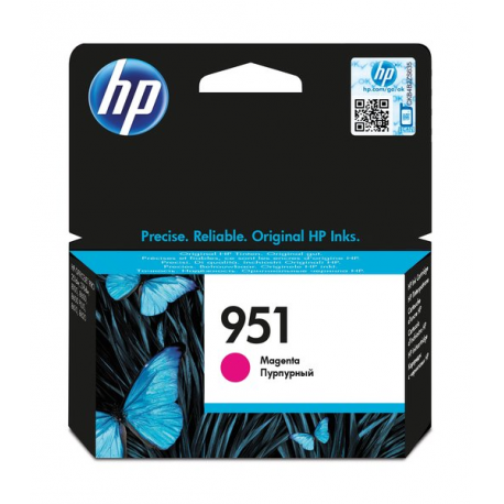 HP 951 - 8 ml - magenta - original - ink cartridge - for Officejet Pro 251, 276, 8100, 8600, 8600 N911, 8610, 8615, 8616, 8620, 8625, 8630, 8640 - 0