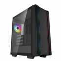 DeepCool CC560 ARGB V2 - Mid tower - ATX - windowed side panel (tempered glass) - no power supply (ATX  /  PS / 2) - black - USB / Audio