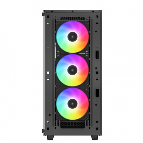 DeepCool CC560 ARGB V2 - Mid tower - ATX - windowed side panel (tempered glass) - no power supply (ATX  /  PS / 2) - black - USB / Audio - 9