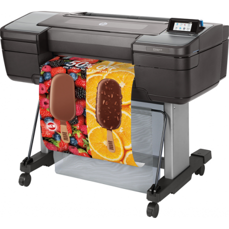 HP DesignJet Z6 PostScript - 24" large-format printer - colour - ink-jet - Roll (61 cm) - 2400 x 1200 dpi - up to 1.4 min / page (mono)  /  up to 1.4 min / page (colour) - capacity: 1 roll - Gigabit LAN, USB host - cutter - 31