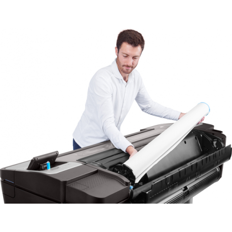 HP DesignJet T1700 - 44" large-format printer - colour - ink-jet - 1118 x 1676 mm - 2400 x 1200 dpi - up to 0.55 min / page - Gigabit LAN, USB host - cutter - 29